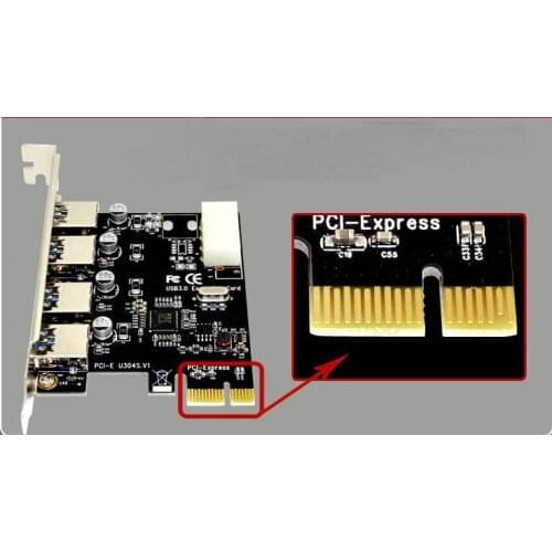 50PCS 4Port USB3.0 USB HUB To PCI-E Converter Extender Card Super Speed USB PCI Express Adapter Card For Mac Pro MAR29