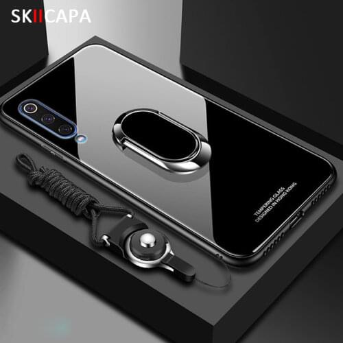 For Samsung A10S A20S A30S A50S M30S A20e Case Glossy Tempered Glass Magnet Ring Holder Cover for Samsung A50 A70 M20 A20 A30