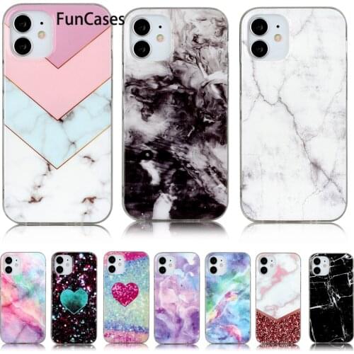 Marble Pattern Soft TPU Cover For telefoon iPhone 12 Pro Max Exotic Transparent Cases sFor iPhone para 12 Mini Pro Luxury Caso