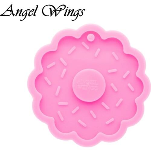 Donut shape Keychain Silicone Molds DIY Necklace Jewelry Shiny Epoxy Resin Mould Custom Wholesale DY0608