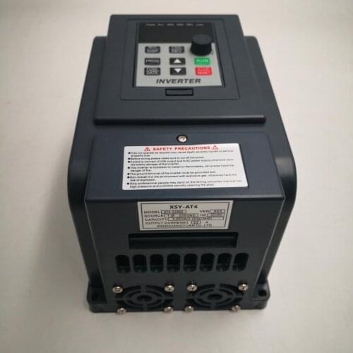 Inverter AT4 2.2KW 220 into 380 out single phase 220V household electric Input Three-phase 380V Output
