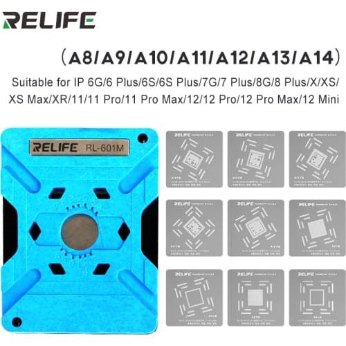 Iphone Ip Cpu chip A12 A11 tin planting station,7-in-1 Cpu positioning,glue removal,tin planting tool,front back Double slots