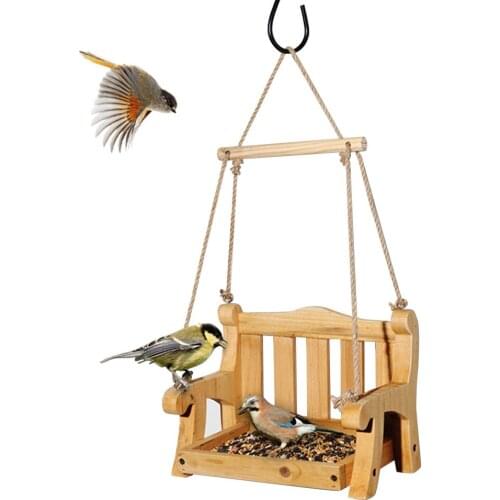 Swing Chair Bird Feeder Garden Hanging Swing Bird Feeder for Outdoor Courtyard Yard Wild Birds Feeding