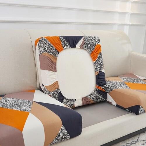 Plaid Sofa Seat Cushion Cover Sofa Covers for Living Room Chair Furniture Protector Stretch Removable Slipcover 1/2/3/4 Seat