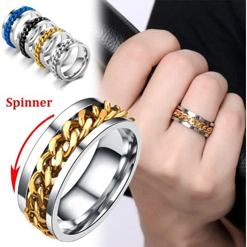 Stainless Steel bagues Beer Opener Ring Mens Black Silver Gold Rings Anillo Mujer Jewelry Ringen Matching Anillo Bague Bijoux
