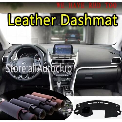For Mitsubishi Eclipse Cross Leather Dashmat Dashboard Cover Dash Mat Carpet Custom Car Styling 2017 2018 2019 2020 LHD+RHD