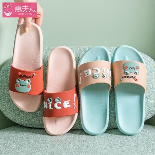 Cartoon Slippers Lovers Fashion Home Non-slip Bath Home Soft Slippers for Men and Women Slippers Men Shoes Man