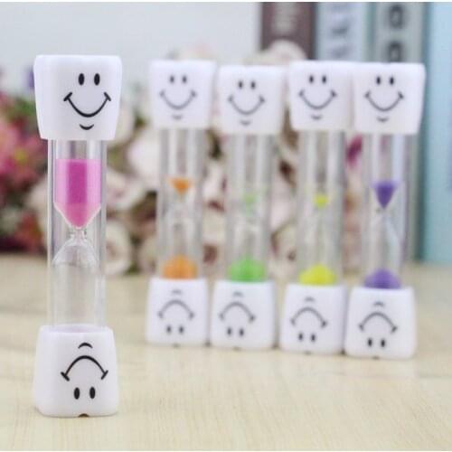 2019 Sand Clock 3 Minutes Smiling Face The Hourglass Decorative Household Items Kids Toothbrush Timer Sand Clock Gifts