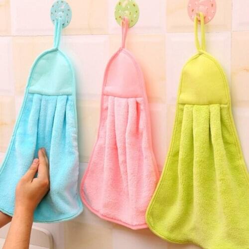 Coral Velvet Water Absorbent Wipe Towel Hand Towel Kitchen Bathroom Hand Towel