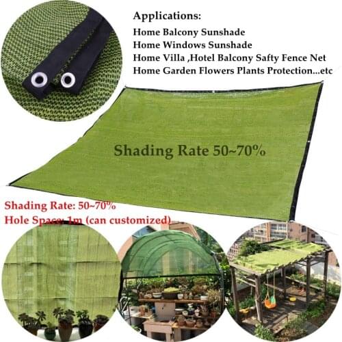 1.8x2/1.8x3m HDPE Anti-UV Sunshade Net Balcony Succulent Plant Ventilation Cooling Sun Shading Net Cloth Plant Greenhouse Cover