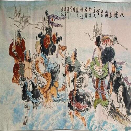 Thangka (eight immortals across the sea) living room study decoration embroidery