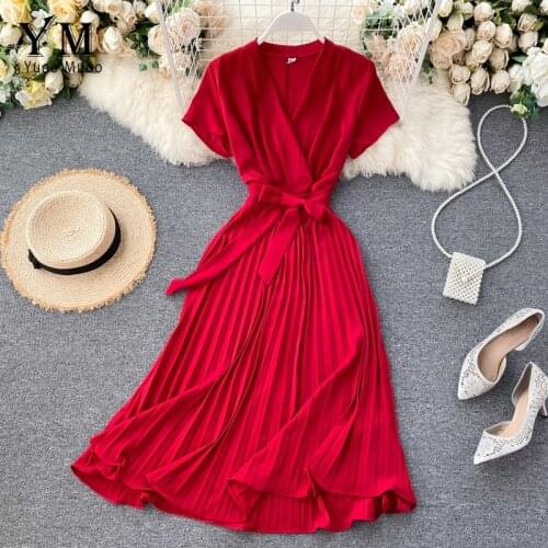 Однотонные летние платья YUOOMUOO China At AliExpress