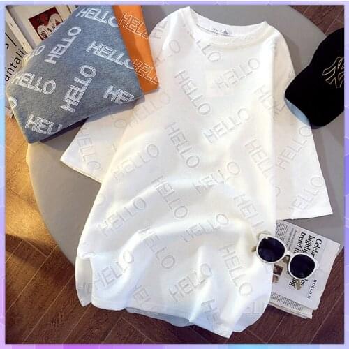 Womens T-shirts Harajuku Girls Plus Size Tops Letter Print O-neck Short Sleeves Tops Casual Loose Summer Tshirt Plus Size Top