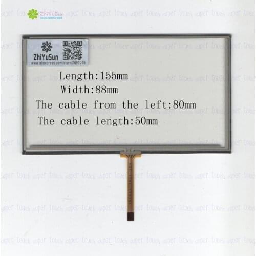 ZhiYuSun 5PCS/LOT KDT-4841 6.2Inch 155*88 4Wire Resistive TouchScreen Panel Digitizer for GPS CAR this is compatible