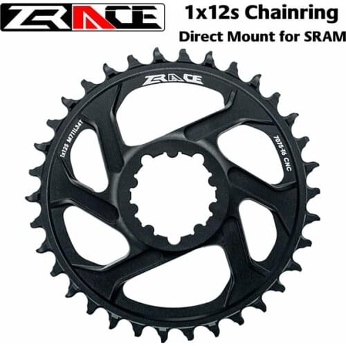 ZRACE 1x12 s chainring, 7075 AL Vickers hardness 21, offset 6mm, MTB chainring, for SRAM direct mount crank, compatible Adl