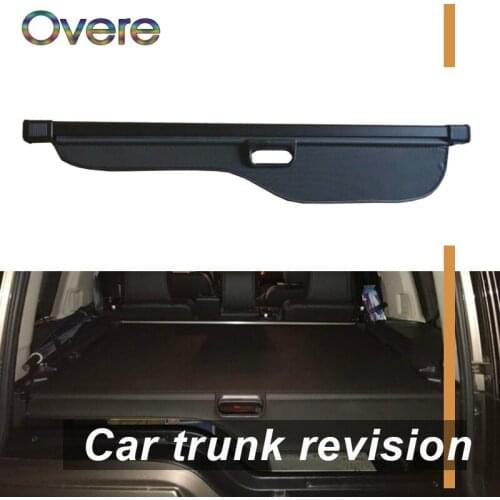 OVERE 1Set Car Rear Trunk Cargo Cover For Land Rover Discovery 3 4 LR3 LR4 2004-2016 Black Security Shield Shade Car accessories