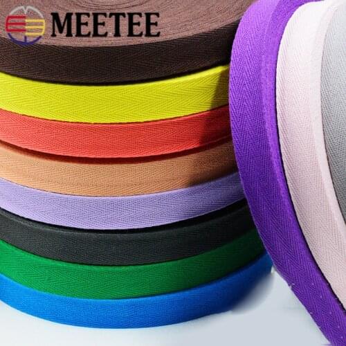 1pc(45m) 2cm Herringbone Pattern Cotton Webbing Tape High Tenacity Bag Lable Ribbons Sewing Tape Bias Binding DIY Accessories