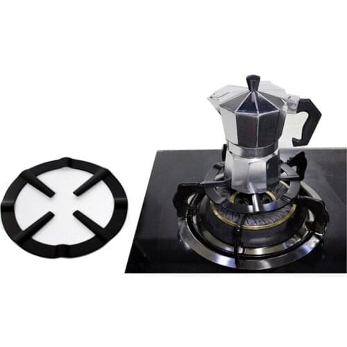 1pc Black Iron Gas Stove Cooker Plate Coffee Moka Pot Stand Moka Pot Shelf Reducer Ring Holder Home Kitchen Moka Pot Tool 13.3cm