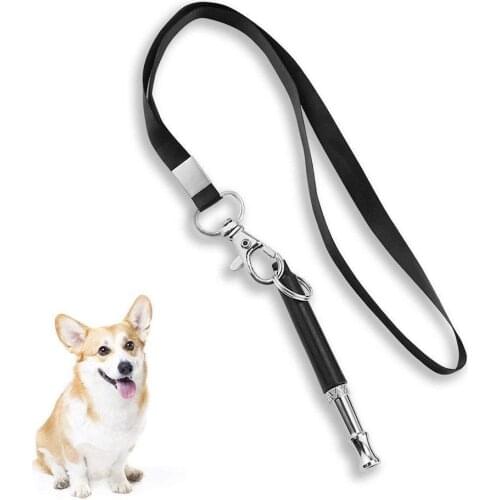 1Pcs Pet Dog Cat Training Obedience Black Whistle Ultrasonic Supersonic Sound Pitch Quiet Trainning Whistles Pets Supplies
