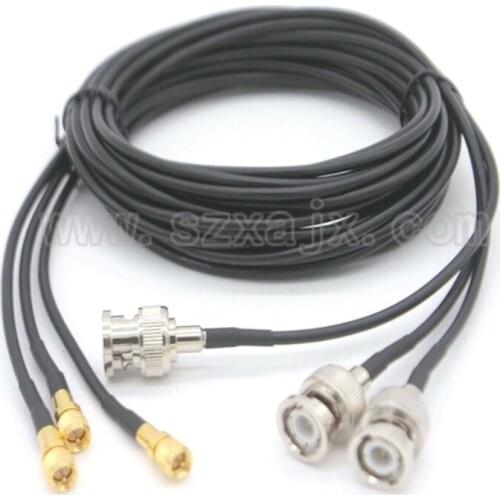 1PCS Microdot Compatible Connectors male 10-32UNF to BNC male Vibration acceleration sensor test cables 0.5M-3M