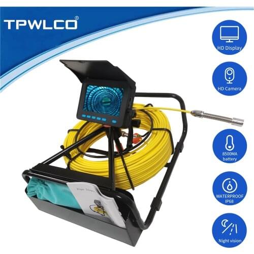 10-50M Fiberglass Cable Underground Pipe Inspection Camera Video Drainage Sewer Plumbing Endoscope CCTV Hot Sale