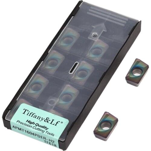 10Pcs APMT1135PDER-H2 TF618 Carbide Inserts APMT1604PDER-H2 TF618 CNC Lathe Tools Milling Blades Cutting Tool Steel Turning Tool