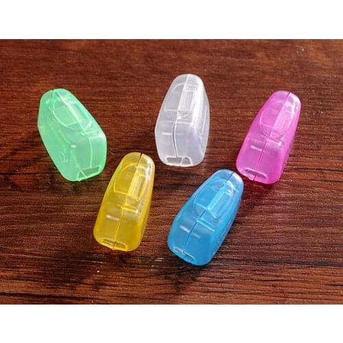 500Set Portable Travel Toothbrush Head Toothbrush Case Protective Caps Health Germproof Toothbrushes Protector 5pcs/set
