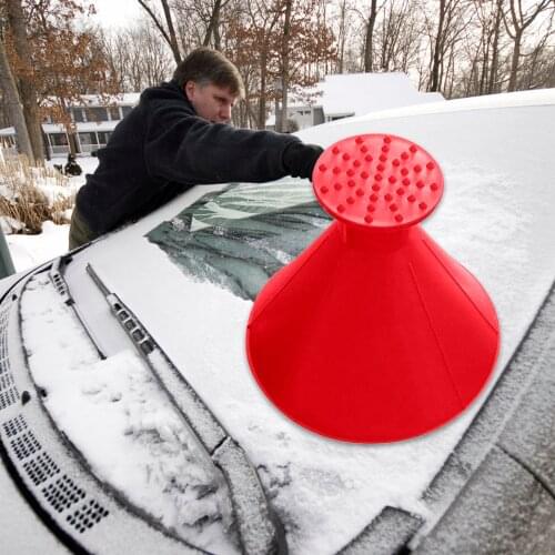 Auto Car Magic Cone-Shaped Windshield Ice Scraper Snow Shovel Tool Funnel Three-piece Suit Snow Remover Deicer 5200