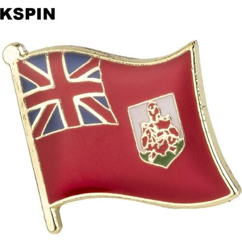 Bermuda Flag Badge Flag Brooch National Flag Lapel Pin International Travel Pins Collections KS0251