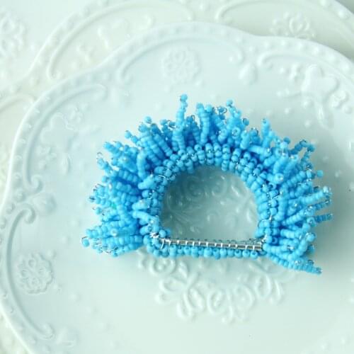 Free Shipping Glass Beads Napkin Ring 4Pcs New Design Qn21062601