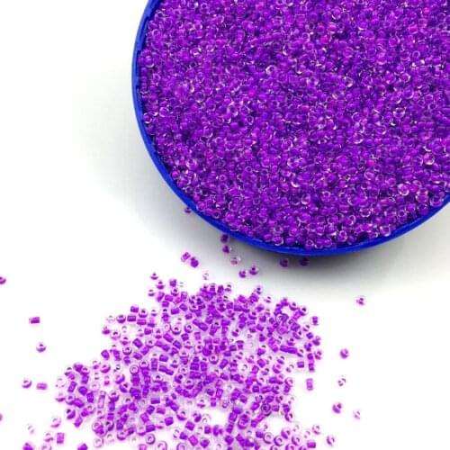 16g 1000pcs 2mm 12/0 Light Purple Clear Round Loose Spacer Beads Cezch Glass Seed Beads Handmade Jewelry Making DIY Garment Bead