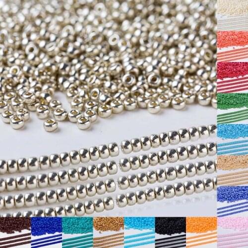 Taidian 11/0 Miyuki Duracoat Galvanized Silver-color beads For bead work Glass Earring beads 4201 10grams/bag 950 pieces