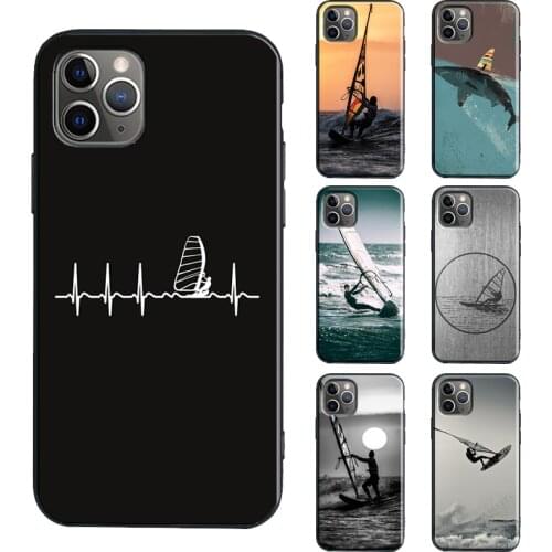 Extreme Sports Windsurf Sailing TPU Case For iPhone 12 Pro Max mini X XR XS Max 6S 7 8 Plus SE 2020 11 Pro Max Cover