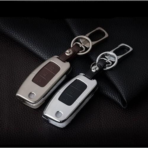 Zinc alloy for Ford Focus Mk3 Key Cover for Ford Fiesta Focus 3 Ecosport Kuga ESCORT Escape Car Flip Folding Remote Key Case