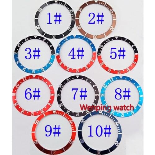 39.5mm Aluminum Colorful watch bezel insert 41mm Corgeut watches