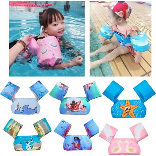 Children Swimming Floats Floating Armbands Safety Water Float Arm Pool Swim Learning Floating Arm Rings Vest Safety Gear Jacket