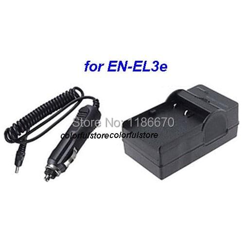 EN-EL3e ENEL3e Battery Charger AC Power Adapter Plug for Nikon D80 D90 D300 D300S D700 Digital SLR DSLR Camera Grip +Car Charger