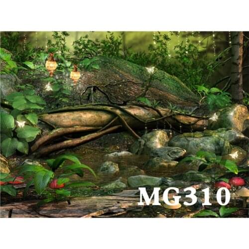 Polyester Fairy Tale World Jungle Kid Washable No Crease Background Photography Backdrop Studio Photo Prop Photographic Seamless