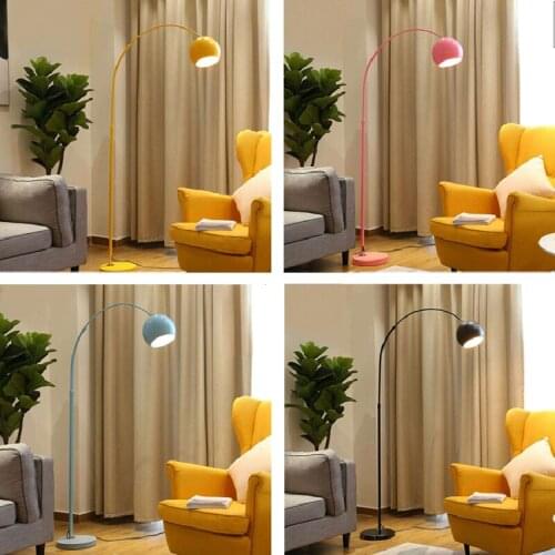 Macaron Corner Floor Lamp Colorful Fishing Standing Light Living Room Decoration Bedroom Lights Nordic Home Decor Light Fixtures