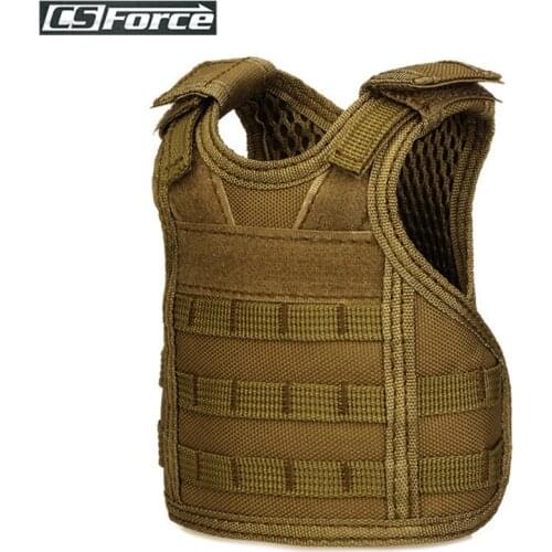 Mini Tactical Vest Beer Bottle Set Adjustable Shoulder Strap Military Miniature Hunting Vests Beverage Bottle Set Christmas Gift