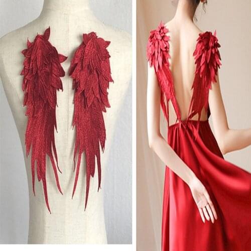 Fashion three-dimensional angel wings embroidery cloth stickers clothes decoration patches holes hand-stitched DIY accessories