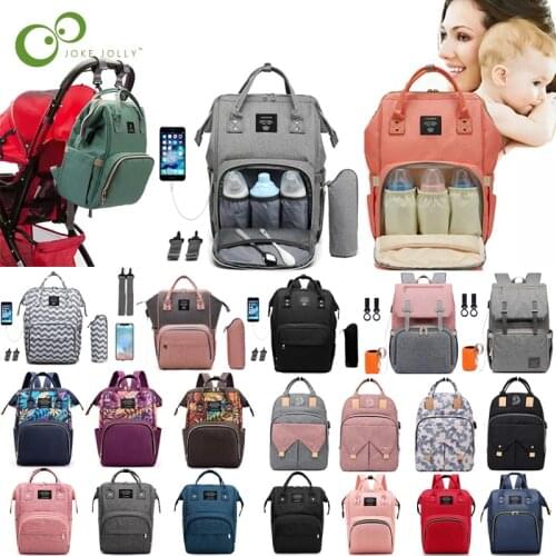 Fashion Mummy Maternity Backpack Baby Care Nappy Bags Large Capacity Waterproof Mom Travel Nursing Bag Womens Stroller Bag ZXH