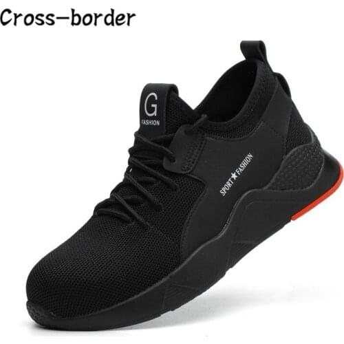 Mens Safety Shoes With Metal Toes Antismash And AntipunctureBreathable Sports ShoesSteel Toe BootsWork Shoes