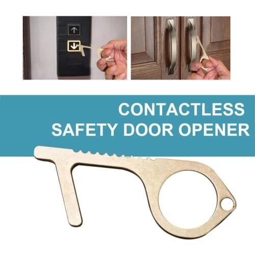 Portable Elevator Tool Door Handle Safety And Easy Way To Avoide Germs-Contactless Safety Isolation Brass Key Non-contact 422#2