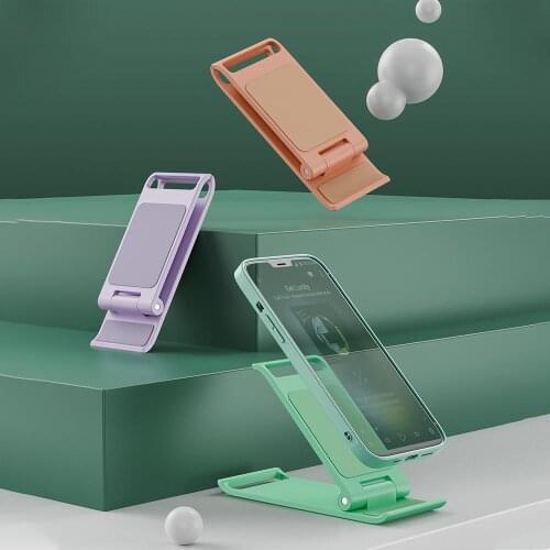 ABS Desktop Mobile Phone Stand Folding Adjustable Phone Holder Convenient Thin Light Portable Holder