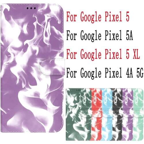 Sunjolly For Google Pixel 5 5A 5 XL 4A 5G Case Cover coque Leather Flip Card Wallet Stand