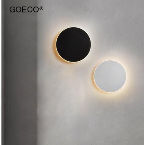 LED Wall Lamp Touch Switch Indoor Lighting For Bedroom Living Room Round Bedside Stair Light Home Decoration Fixture Aluminum