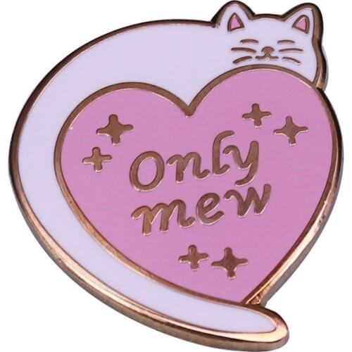Only Mew - My One and Only you cat lapel pin cats lovers and music fanatics gift