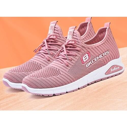 Womens vulcanized shoes sports shoes 2021 new flat bottom leisure walking comfortable and breathable high quality large size 42