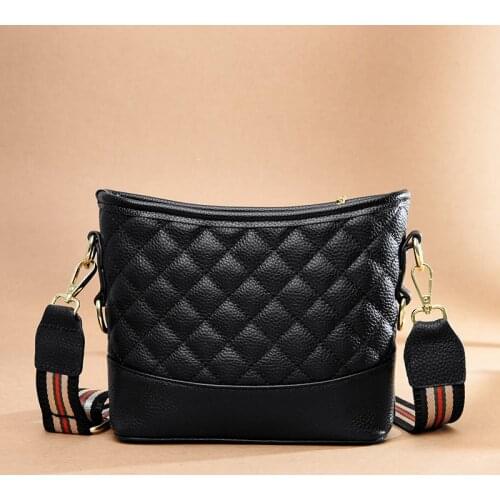 Genuine Leather Women Handbags Womens Bucket Bag Fashion Luxury Female Messenger Bag High Quality Cowhide Women Shoulder bags